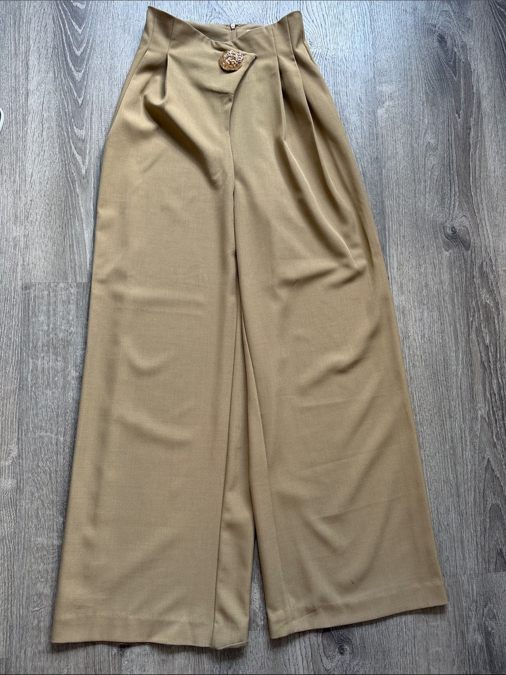 Commense High-Waist Wide Leg Pants in Camel